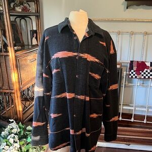 Women’s oversized Navaho print Button-Up Shirt jacket